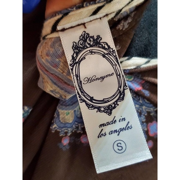 Honeyme Women's Brown Polyester Round Neck Long Sleeve Knee Length Dress Size S - Picture 9 of 10